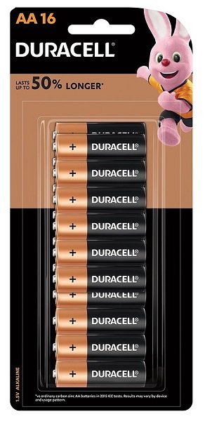 Duracell AA Coppertop Alkaline Battery - 16 Pack
