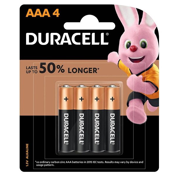 Duracell AAA Coppertop Alkaline Battery - 4 Pack