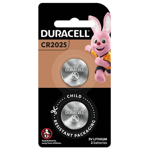 Duracell CR2025 Lithium Coin Battery - 2 Pack