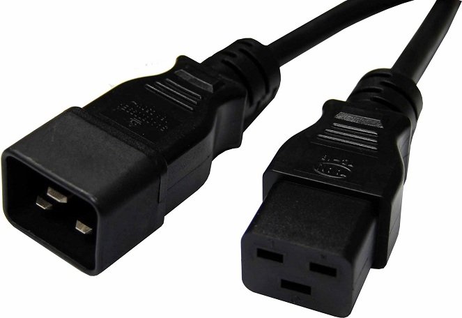 Dynamix 1m IEC 16A Male to IEC 16A Female Power Cord Extension Cable