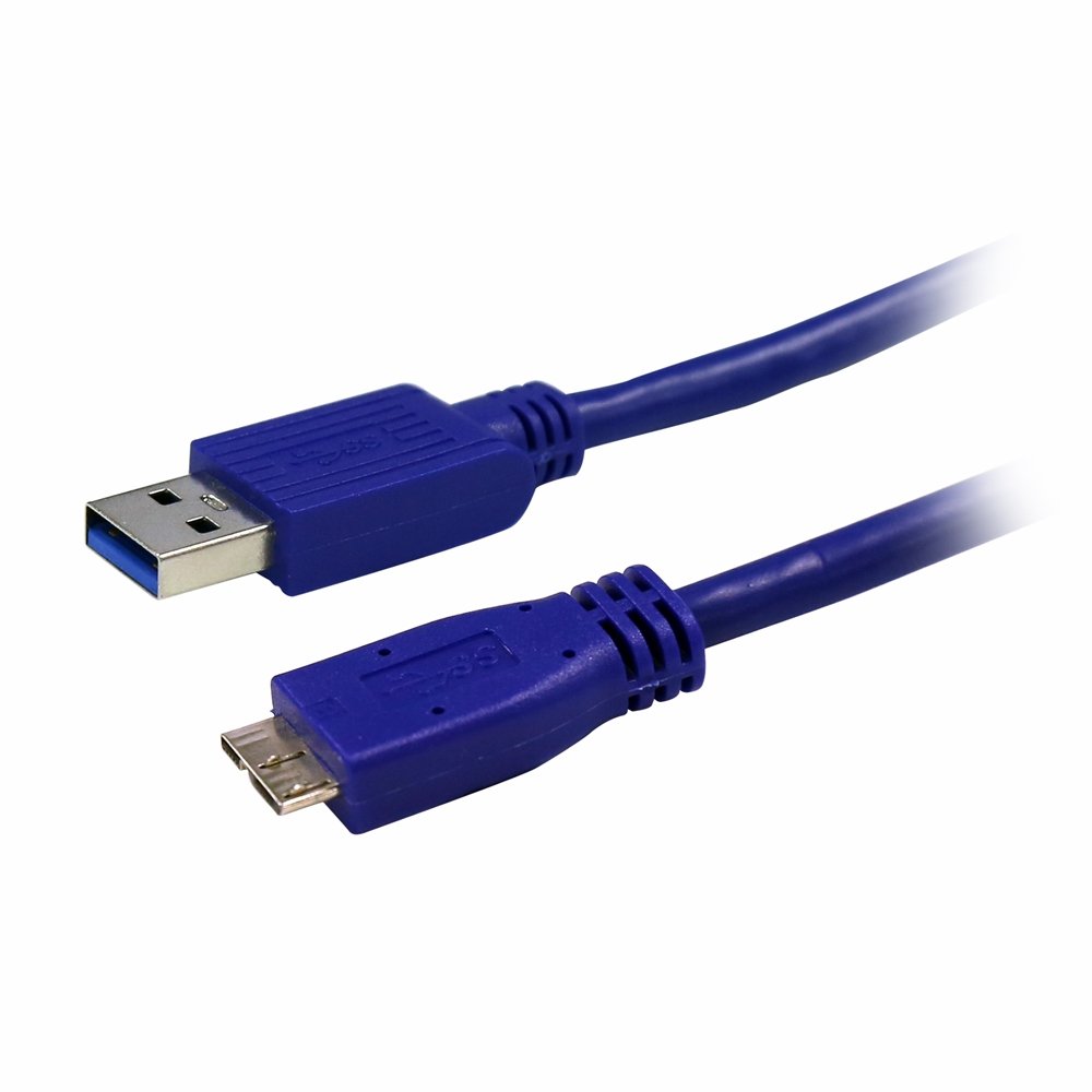 Dynamix 2m USB 3.0 Micro-B Male to Type A Male Cable - Blue