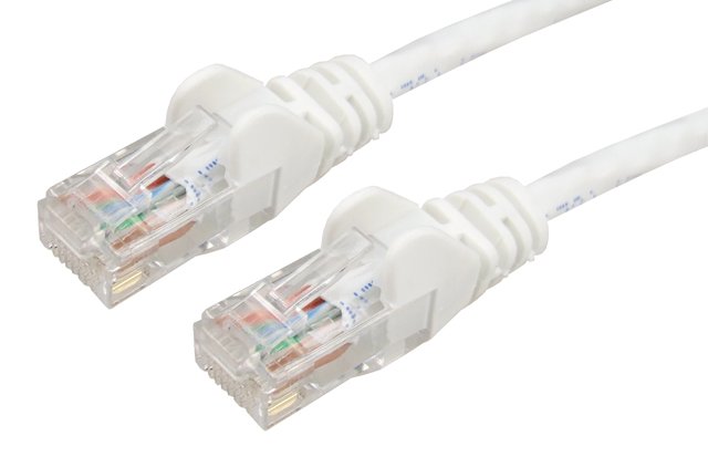 Dynamix 0.5M White Cat6 UTP Snagless Patch Lead Cable