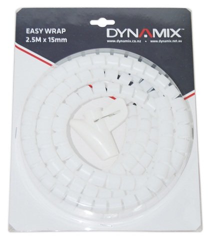 Dynamix Easy Wrap 2.5m x 15mm White Cable Management Solution