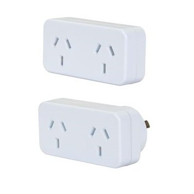 Dynamix Horizontal Double Power Plug Twin Pack (1 x Left Hand, 1 x Right Hand)
