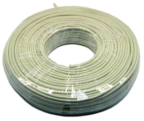 Dynamix 100m Ivory Cat5E UTP Stranded Cable Roll - Supplied as a Roll