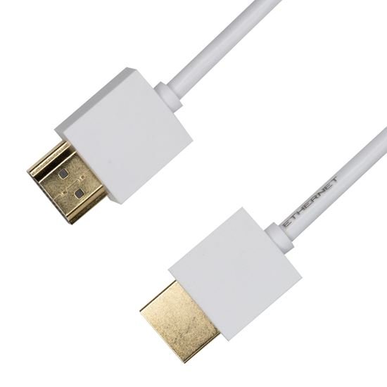 Dynamix 2m Nano High Speed HDMI 2.0 Cable with Ethernet - White