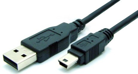 Dynamix 30cm USB 2.0 Mini-B Male to Type A Male Cable - Black