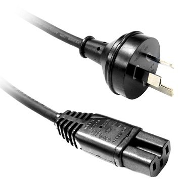 Dynamix 2m 3 Pin Plug to Notched C15 Female Plug Power Cord Cable