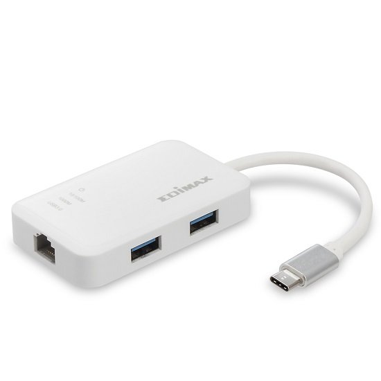 Edimax EU-4308 USB-C to 3-Port USB 3.0 Gigabit Ethernet Hub