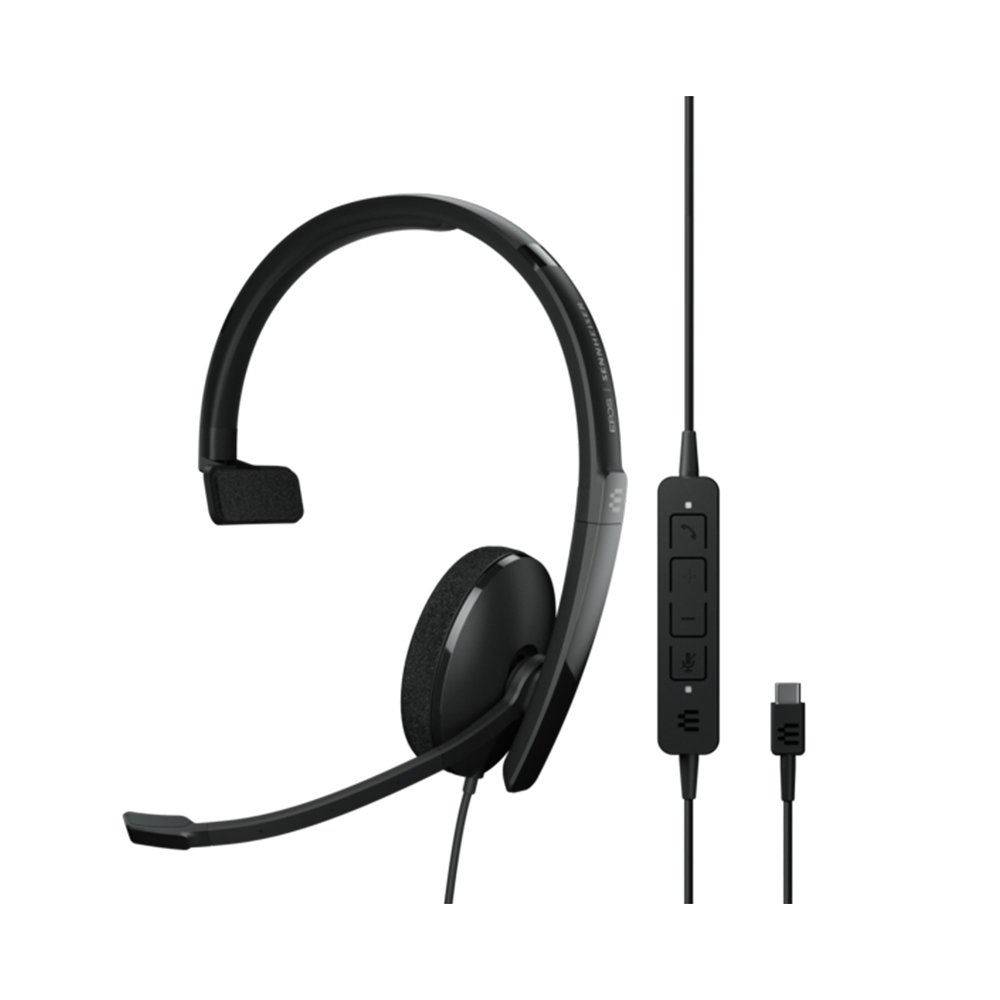 EPOS Sennheiser ADAPT 130 USB-C II Overhead Wired Mono Headset - Connection to PC and Mobile Devices Only