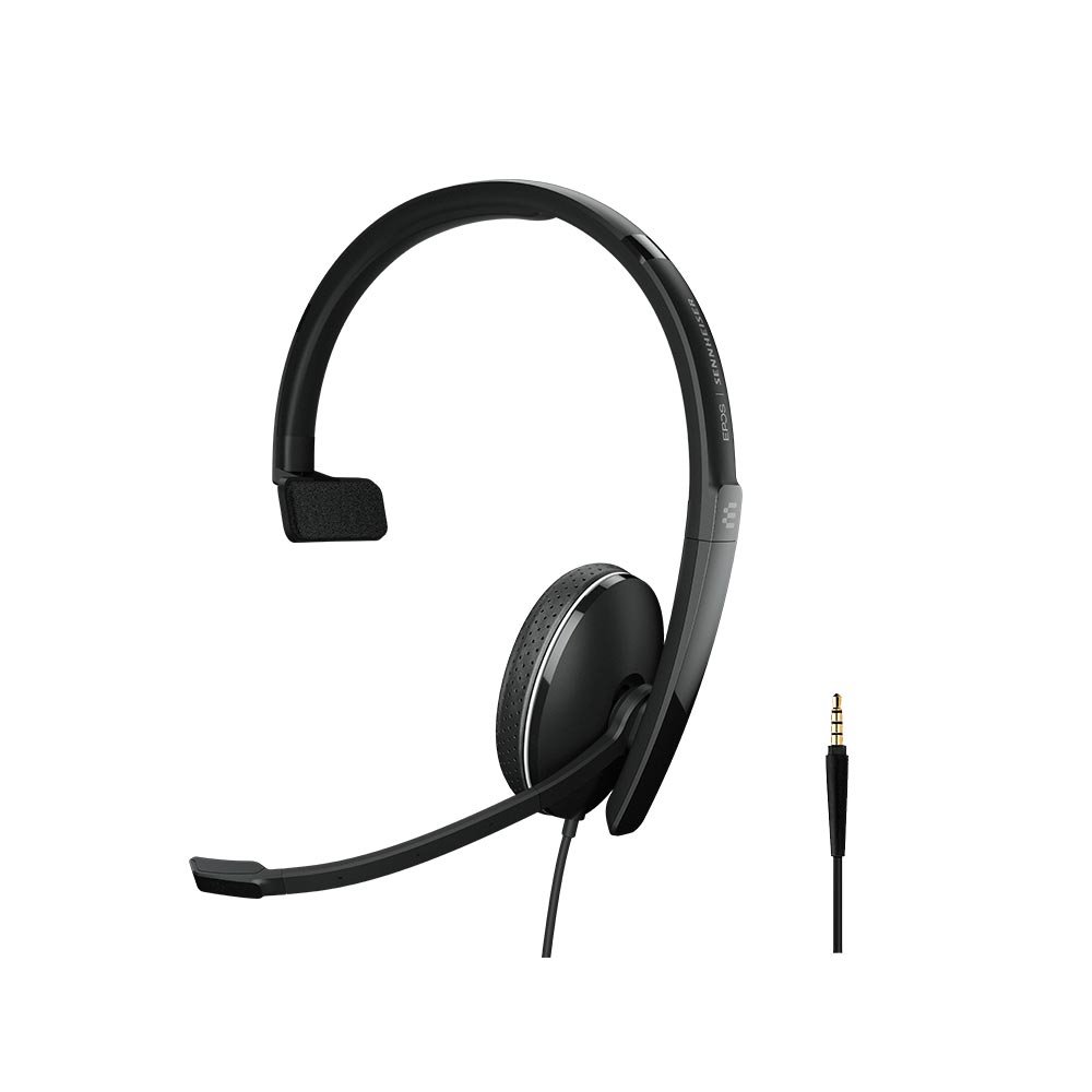 EPOS Sennheiser ADAPT 135 II 3.5mm Overhead Wired Mono Headset - Connection to PC and Mobile Devices Only, Certified for Chromebook