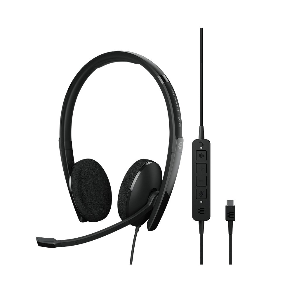 EPOS Sennheiser ADAPT 160T USB-C II Overhead Wired Stereo Headset - Connection to PC and Mobile Devices Only, Certified for MS Teams