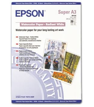 Epson S041352 A3+ Fine Art WaterColour Paper - 20 Pack