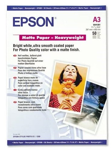 Epson S041261 Matte A3 167gsm Heavy Weight Presentation Paper - 50 Sheets