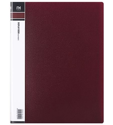 File Master 40 Pocket A4 Display Book - Burgundy