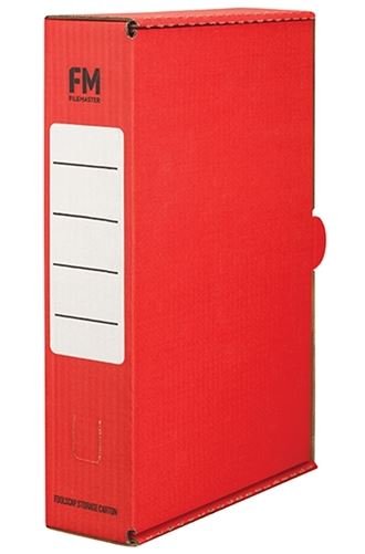 File Master Foolscap Storage Box Carton Red