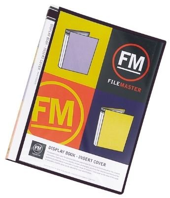 File Master 40 Pocket A4 Display Book with Insert Cover - Black