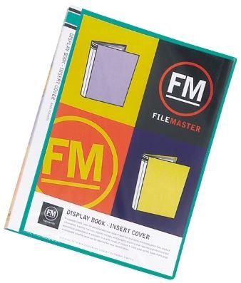 File Master 40 Pocket A4 Display Book with Insert Cover - Green