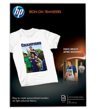 HP Iron-on Transfer 170gsm A4 Paper - 12 Sheets