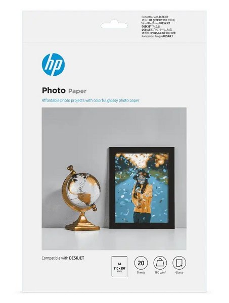 HP 9RR55A Advanced Glossy A4 250gsm Photo Paper - 20 sheets