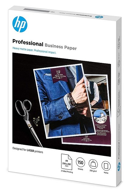 HP 7MV80A Professional Matte A4 200gsm Laser Business Paper - 150 Sheets