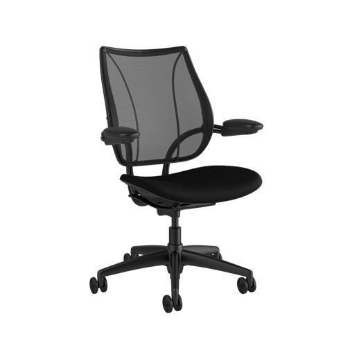 Humanscale Liberty Task Office Chair with Adjustable Arm Rests - Black 