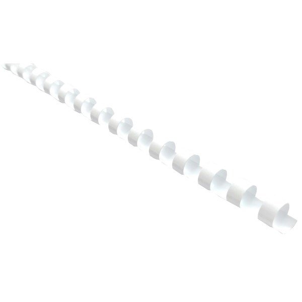 Icon 8mm Plastic Binding Coil White - 100 Pack