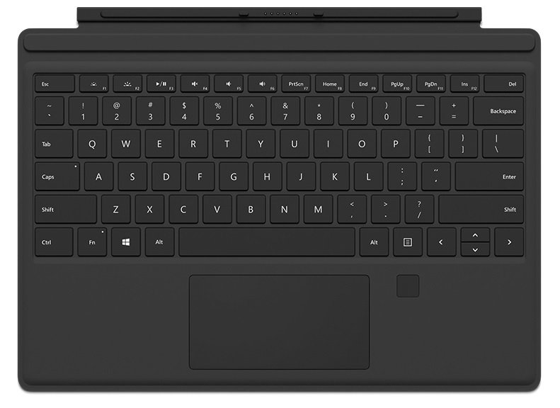 Microsoft Surface Pro Signature Type Keyboard Cover with Fingerprint Reader (Black)