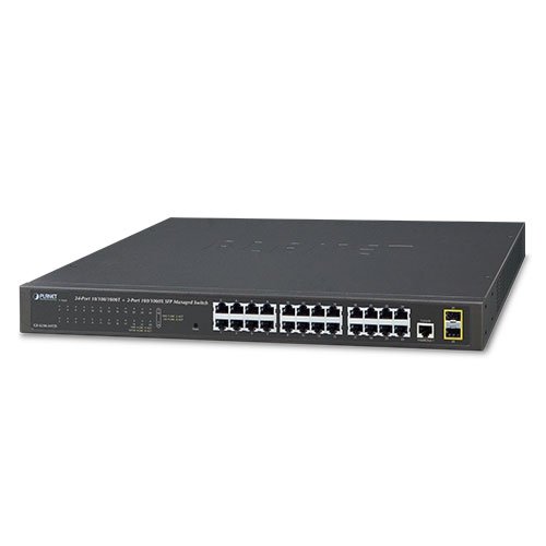 Planet GS-4210-24T2S 24  Port Gigabit Ethernet 10/100/1000BASE-T Layer 2 Managed Switch + 2x Gigabit SFP