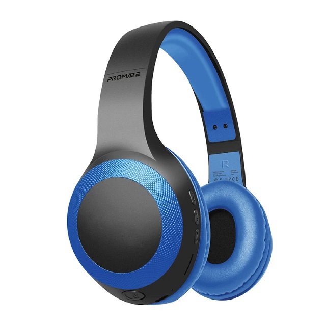 Promate Laboca Deep Bass Bluetooth Over-Ear Wireless Headphone - Blue