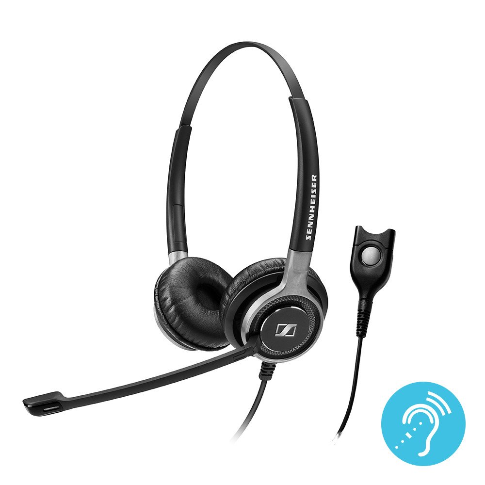 EPOS Sennheiser Century SC-660 TC Easy Disconnect Overhead Wired Stereo Headset with Noise-Cancelling Mic and Telecoil - Black
