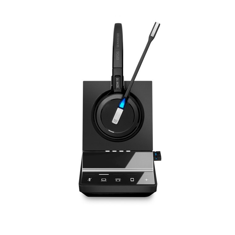EPOS Sennheiser IMPACT SDW 5016 DECT Convertible Wireless Mono Headset with Base Station - Triple Connectivity to Deskphone, PC/Softphone or Mobile Devices