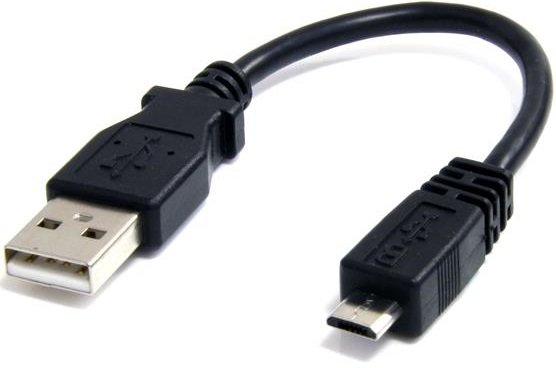 StarTech 15cm USB 2.0  Type A to USB Micro B Cable - Black 