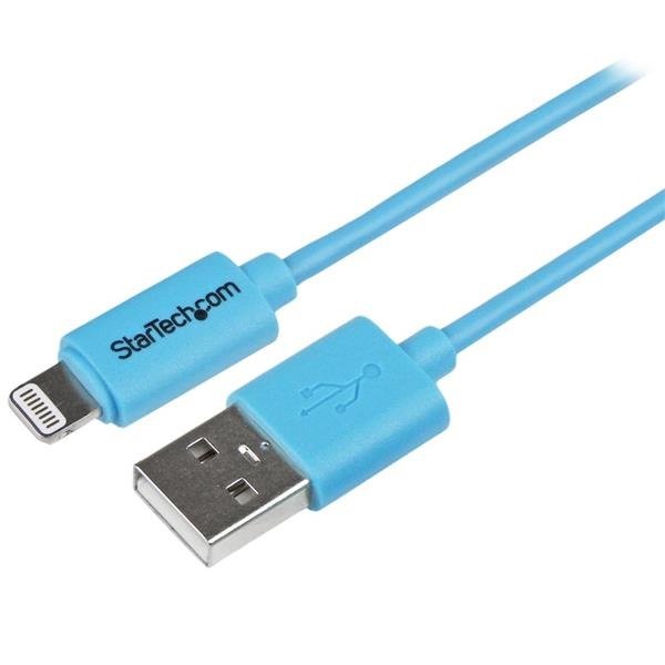 StarTech 1m Lightning to USB Charge & Sync Cable - Blue  + Headphones Draw Offer