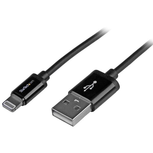 StarTech 1m USB 2.0 to Lightning Braided Charge & Sync Cable - Black 