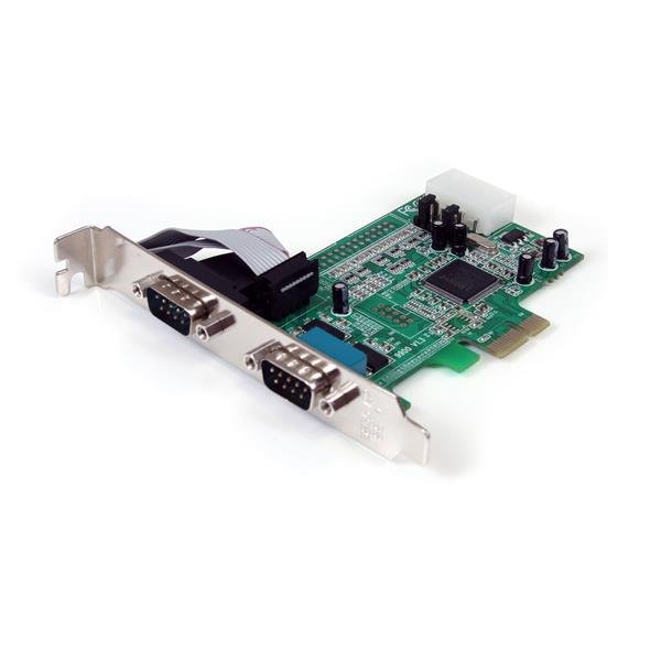 StarTech PCI Express to 2 Port DB9 RS232 Serial Adapter Card 