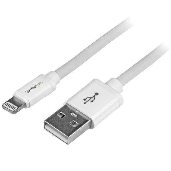 StarTech 2m USB 2.0 to Lightning Braided Charge & Sync Cable - White 