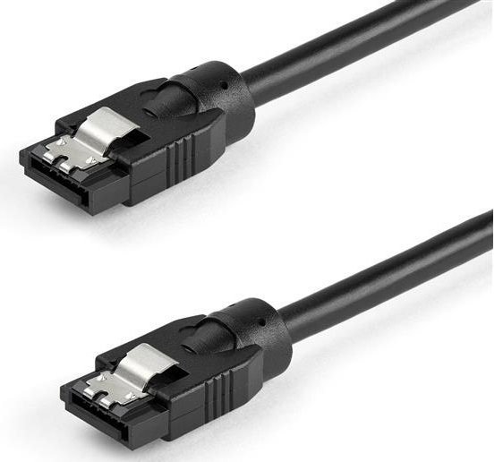StarTech 0.3 m Round SATA Cable - Black 