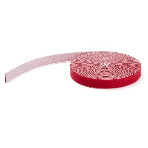 StarTech 7.62m Hook & Loop Roll Cut-to-Size Reusable Cable Ties - Red