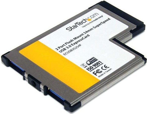 StarTech 2 Port USB 3.0 Flush Mount ExpressCard Adapter 