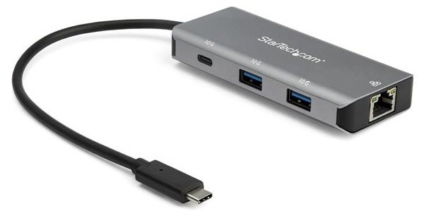 StarTech USB 3.1 USB-C to 3x USB Type-A & 1x USB-C Hub with RJ-45 Ethernet - Space Grey  