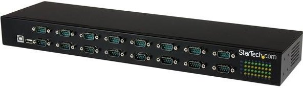 StarTech USB to 16 Port DB9 RS232 Serial Rack Mountable Adapter Hub 
