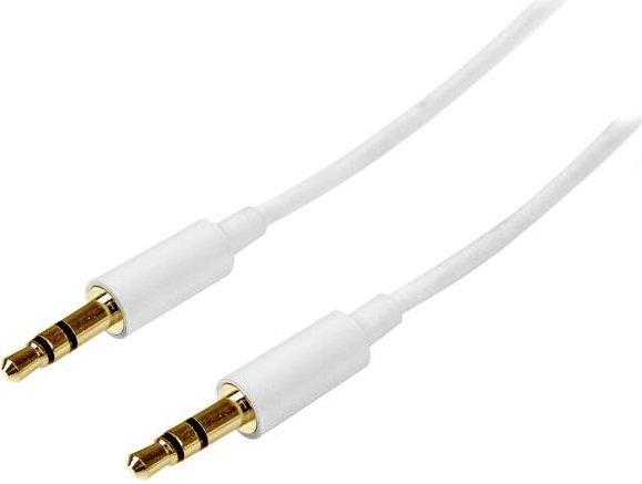 StarTech 1m 3.5mm 3 Pole Stereo Audio Cable – White 