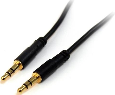 StarTech 1.8m Slim 3.5mm Stereo Audio Cable – Black 
