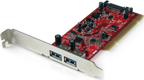StarTech 2 Port USB Type-A 3.0 PCI Adapter Card with SATA Power 