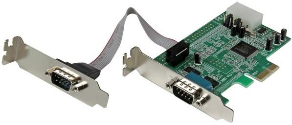 StarTech PCI Express to 2 Port DB9 RS232 Serial Low Profile Adapter Card 