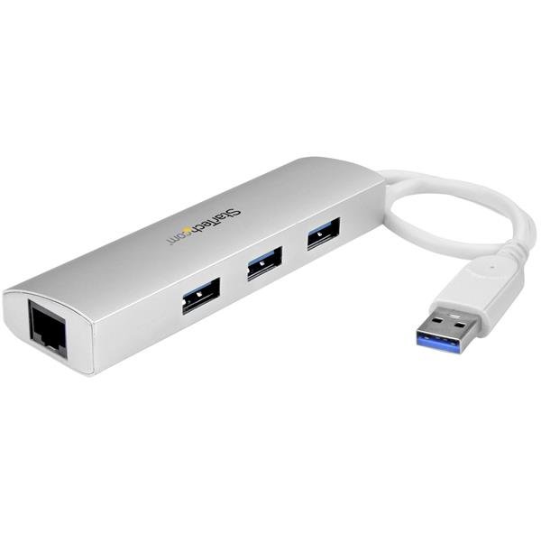 StarTech USB 3.0 3-Port USB Hub with RJ-45 