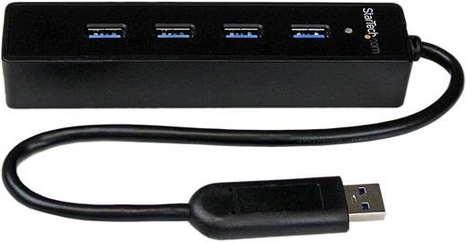 StarTech USB 3.0 4 Port Mini Hub with Built-in Cable 