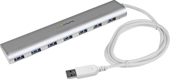 StarTech 7 Port USB 3.0 Powered USB Hub with Built-in Cable  