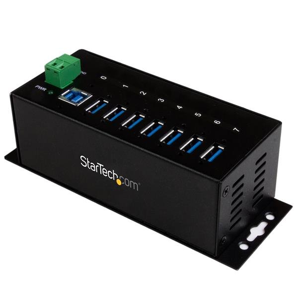 StarTech 7 Port USB 3.0 Industrial Powered USB Hub with ESD Protection 